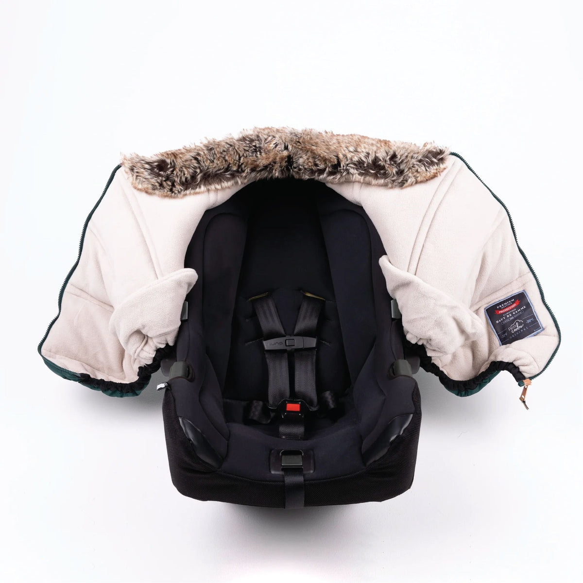 Coulou Winter Baby Car Seat Cover, Sherpa Collection (-30°C to 5°C), Jasper D2H6 - product image 1