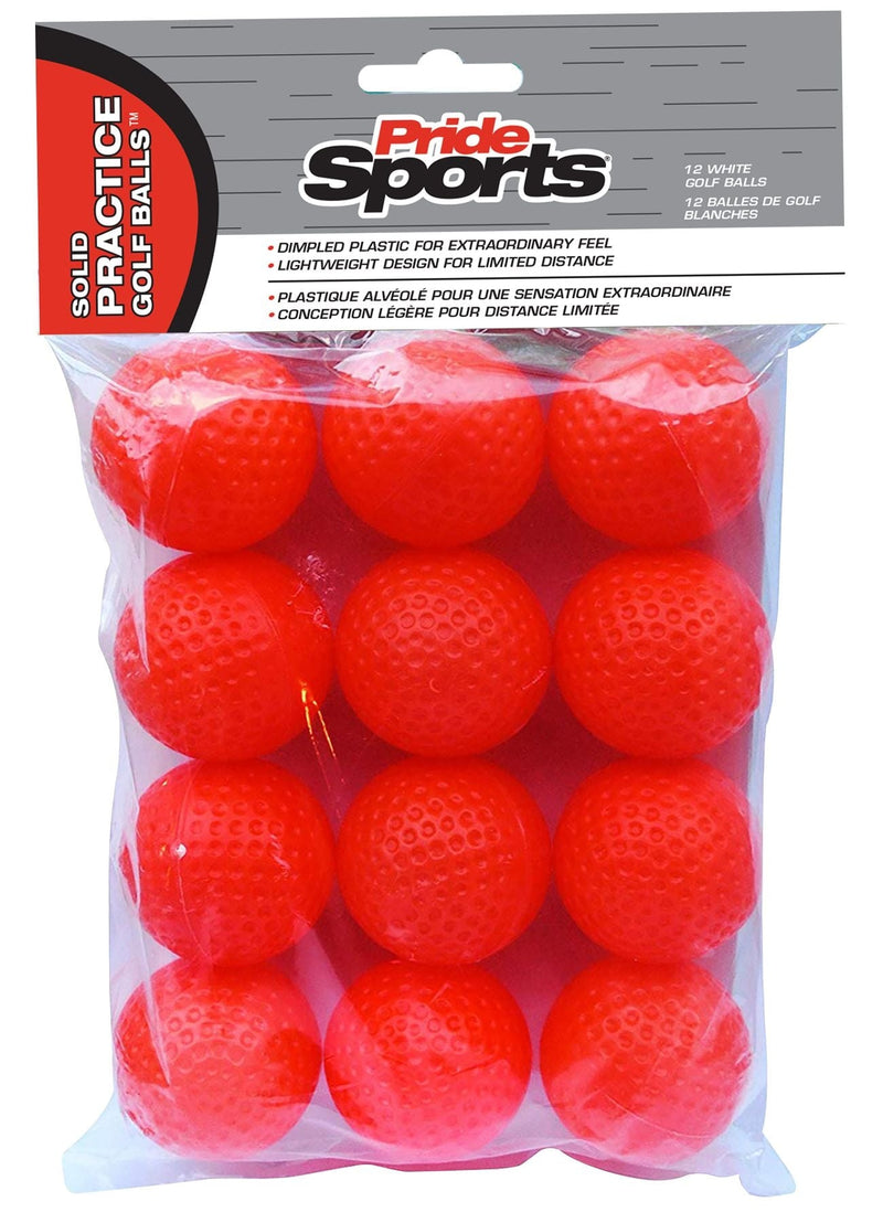 Dimpled Plastic Practice Golf Balls, Lightweight, 12-pk, Assorted Colours G8J3