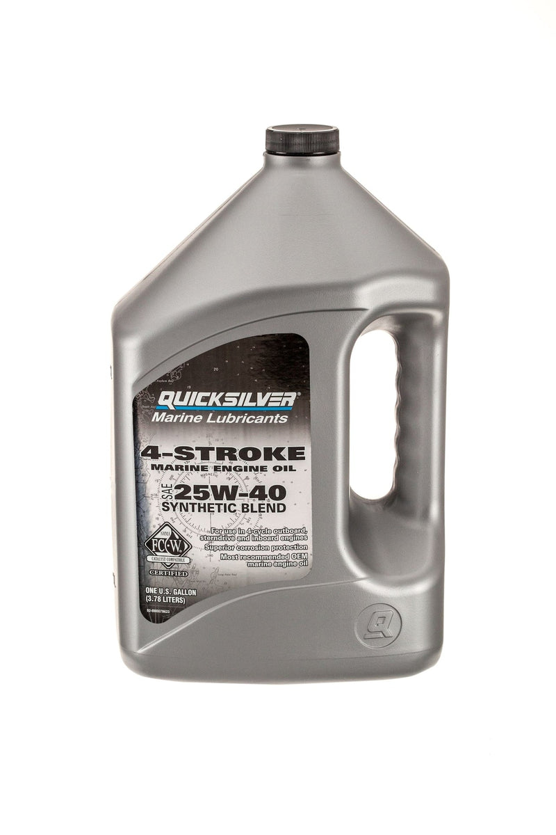4-Stroke Synthetic Blend Marine Engine Oil 25W40, 4-L X3K7
