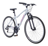 Route Hybrid Bike with Alloy V-brakes, 700C, 21-Speed, White L2Y4 - product image 1