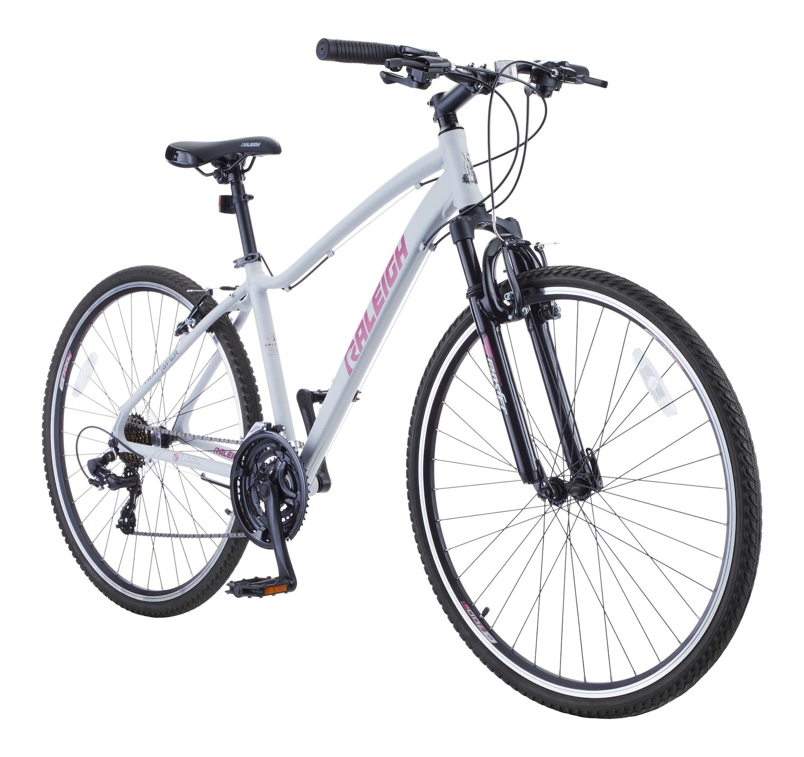 Route Hybrid Bike with Alloy V-brakes, 700C, 21-Speed, White L2Y4 - product image 1