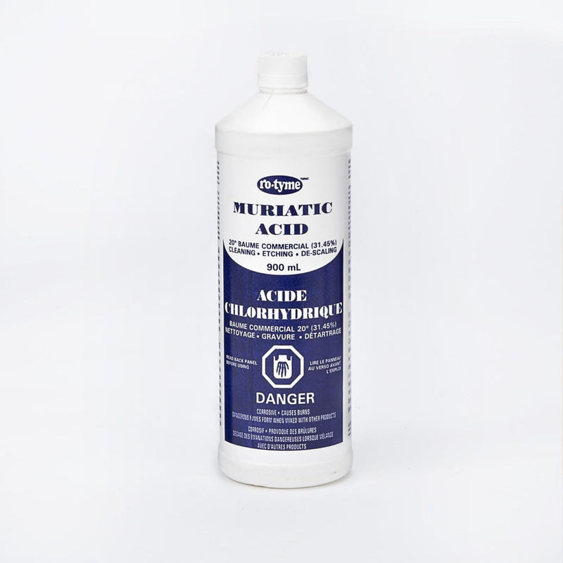 Muriatic Acid For Cleaning & Etching Concrete & Descaling Tile/Porcelain, 900-mL Y4X7