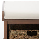 Lonan Wicker Storage Bench, Grey Wash/White, 16.1-in x 47-in x 19.9-in K7S2 - product image 4