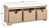 Lonan Wicker Storage Bench, Grey Wash/White, 16.1-in x 47-in x 19.9-in K7S2 - product image 6