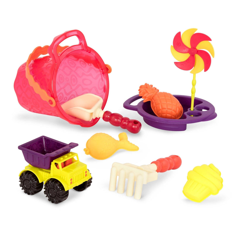 Ahoy! Outdoor Beach Sand Playset with 9 Beach Accessories, Bilingual, 9-pc P3I0