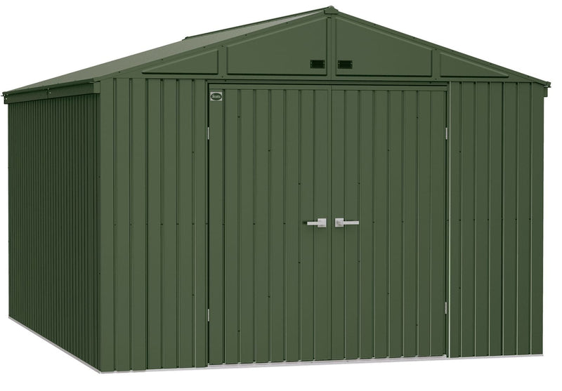10x14-ft Green Corrosion-Resistant Lawn Care Storage Shed E7I1