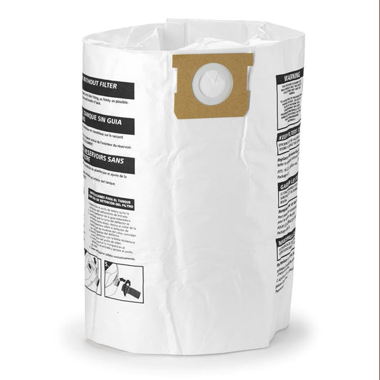 Disposable Paper Dust Collector Filter Bags for Wet/Dry Shop Vacuums, 37-53 L, 3-pk I0F7 - product image 1