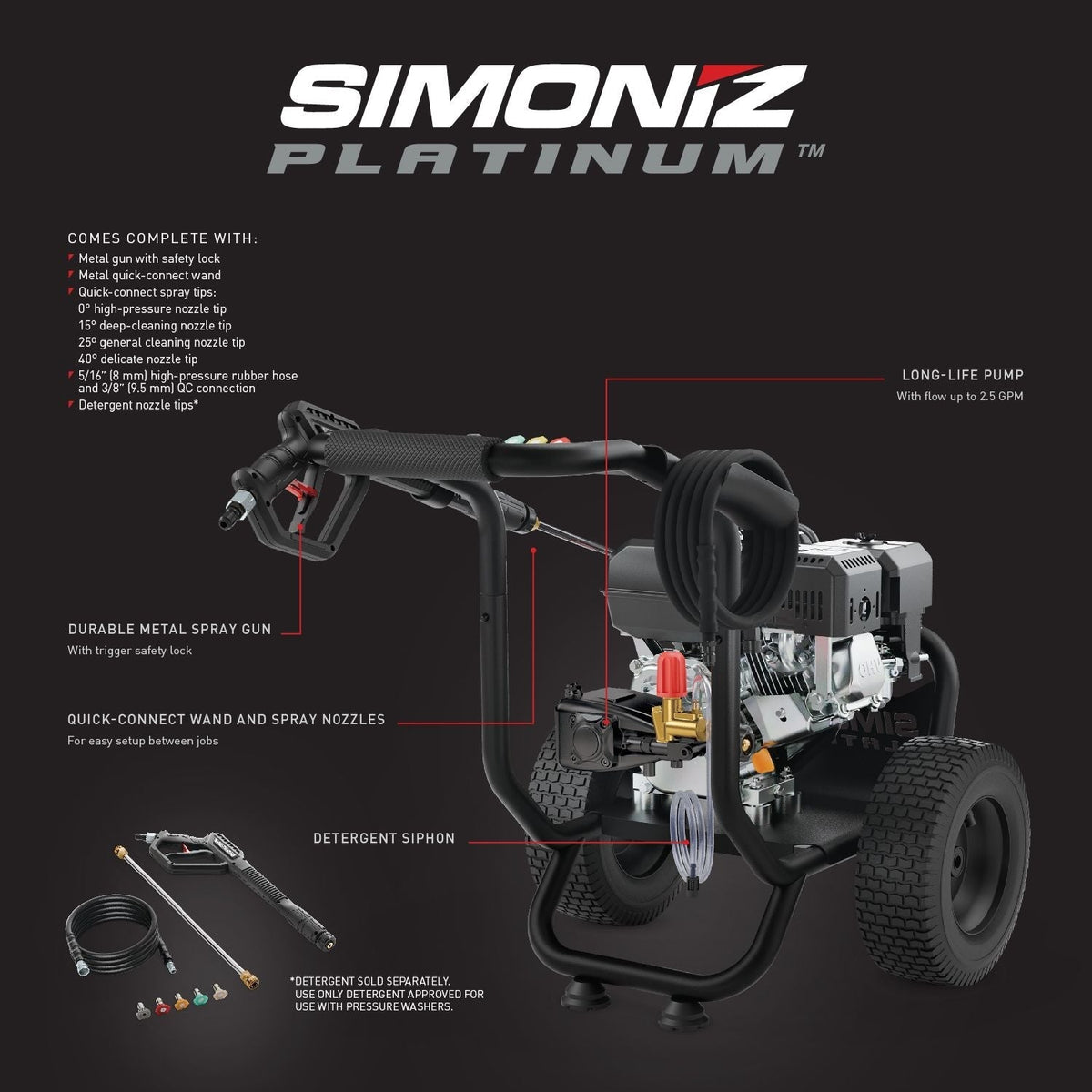 Platinum 3600 PSI Gas Pressure Washer X6P3 - product image 2