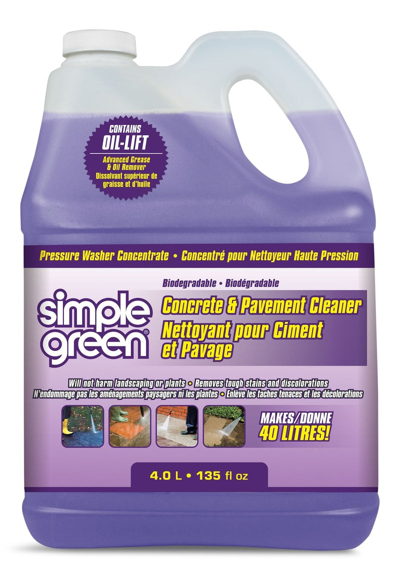 Green Concrete & Pavement Pressure Washer Detergent, 4L I7D6