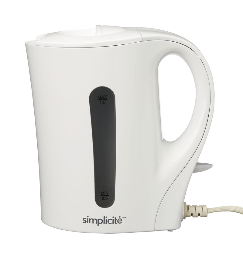 é Corded Electric Kettle with Auto Shut Off, White, 1-L D1U3