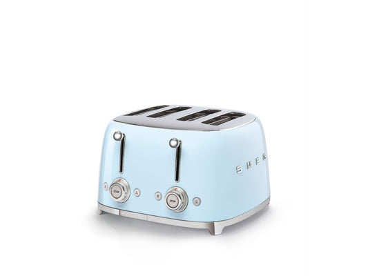 50s Retro Style Wide Slot Pop-up Toaster, 4-Slice, Pastel Blue U2L6 - product image 1