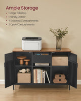 Home Rustic Brown/Black Metal Buffet Cabinet B7I2 - product image 4