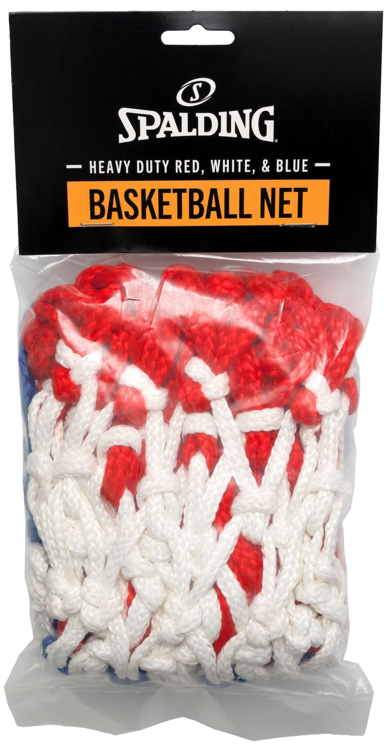 Heavy Duty Indoor/Outdoor Standard Replacement Basketball Net, Red/White/Blue U8T4