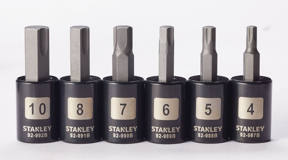 Professional Grade Black Chrome Hex Bit Socket Set, Metric, 6-pc W6P8 - product image 6
