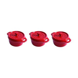 3 piece Cocotte Set Cherry C9K7 - product image 1