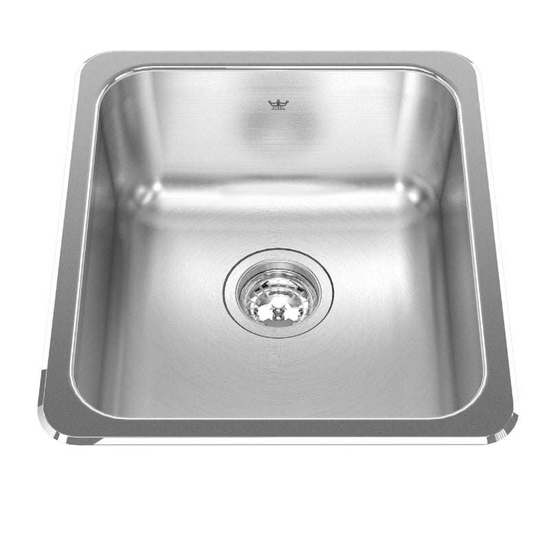Steel Queen Drop In Single Stainless Steel Sink, 16.13x18.13-in K1F6
