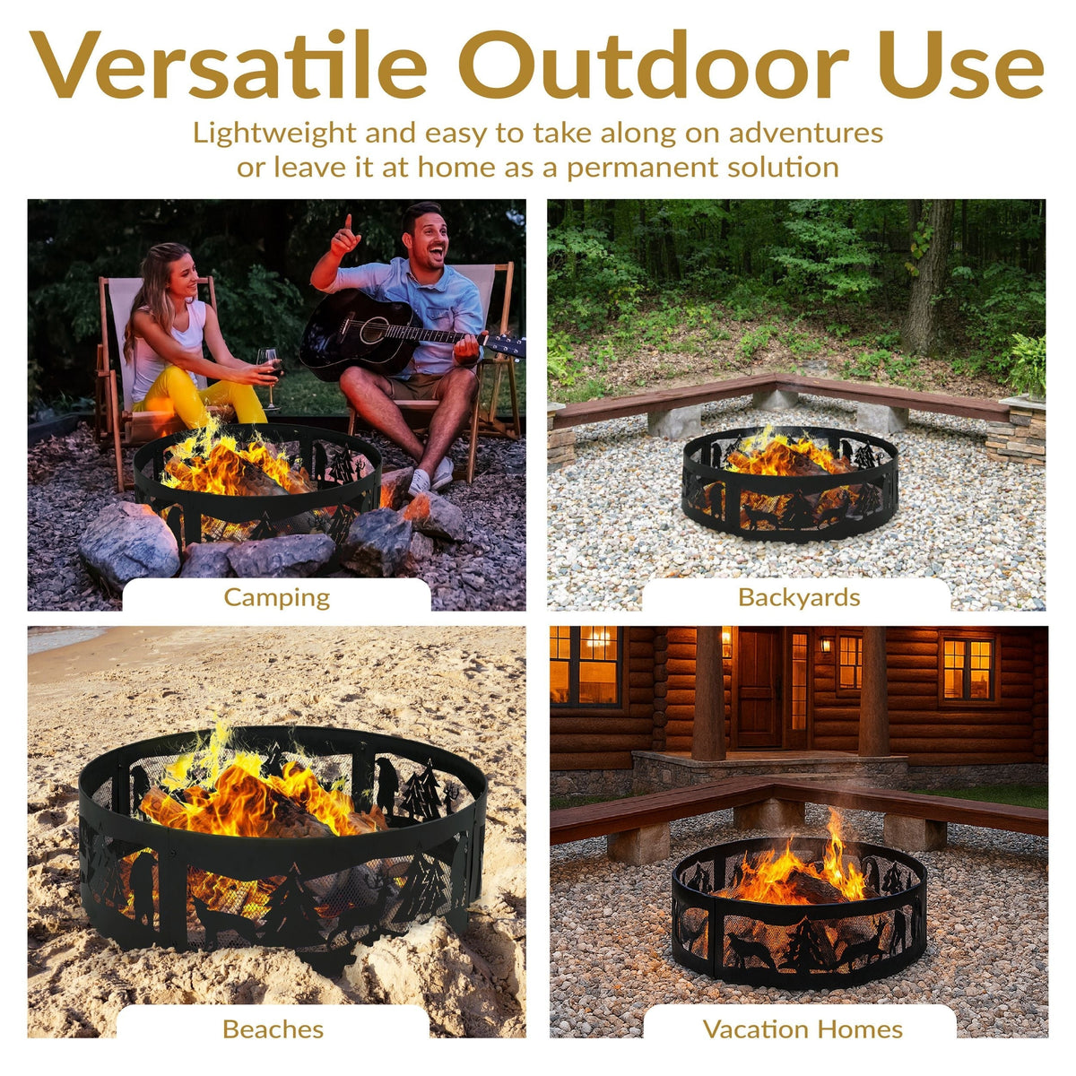 Decor Forest Wilderness Fire Ring, 36-in U4L1 - product image 5