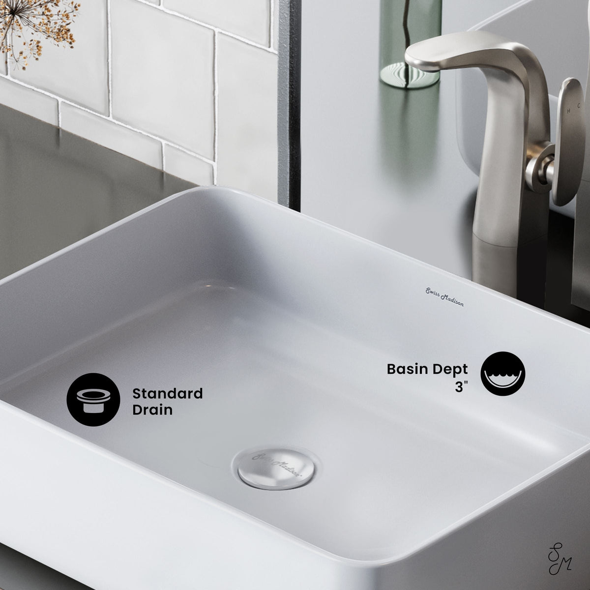 Concorde Rectangle Ceramic Vessel Sink S8R0 - product image 6