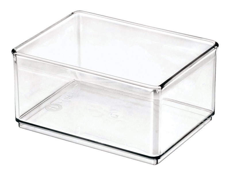 The Home Edit by iDESIGN Clear Stackable Medium Shallow Organizing Storage Bin, 1.2-L K3Q6