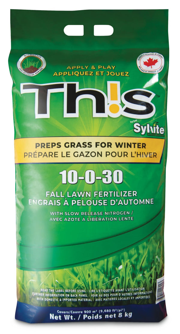 !S 10-0-30 Fall Lawn Fertilizer, 8-kg V2Z0