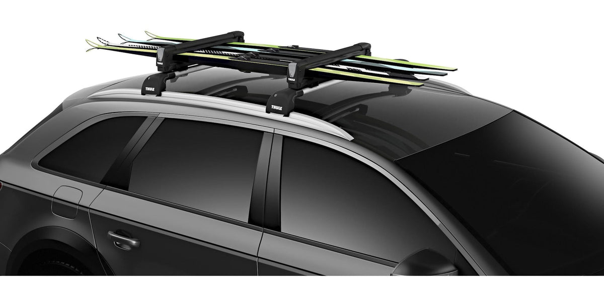 SnowPack Stainless Steel Roof Top Mount Ski/Snowboard Rack, Medium, Black, 2-pc M8U4 - product image 5