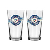 Toronto Blue Jays Pint Drinking Glass Set For Baseball Fans/Collectors, 16-oz, 2-pk U5T0 - product image 1