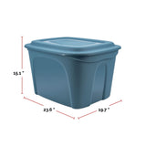 type A Stackable Storage Box with Lid, 72-L, Blue S5T9 - product image 5
