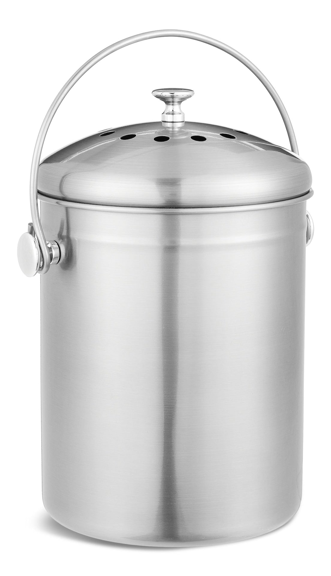 type A Stainless Steel Circular Compost Bin, 4-L Y0C8 - product image 1