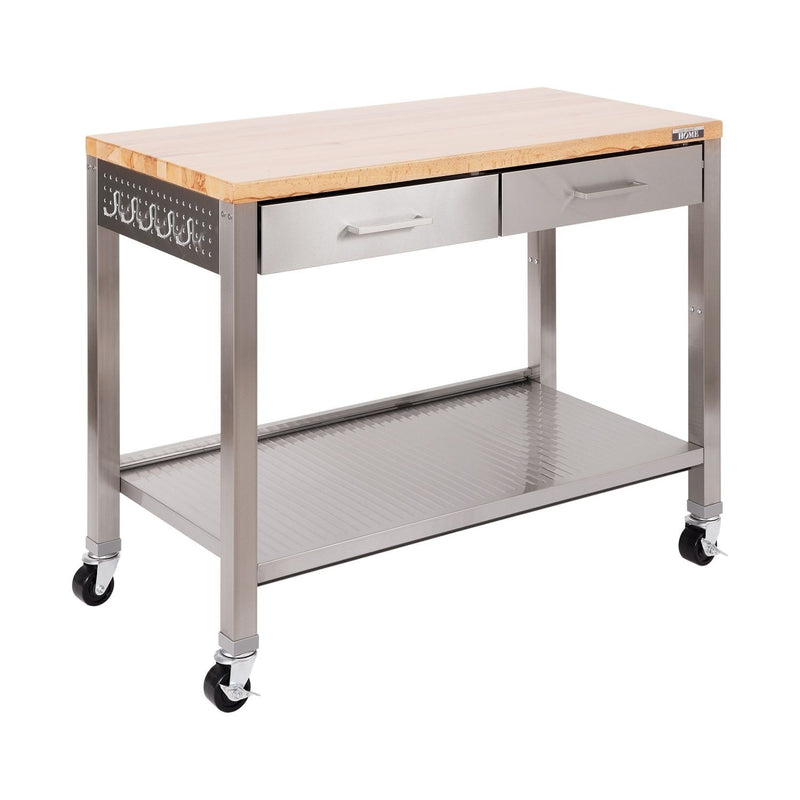 Classics, Work Center Island Table, Stainless Steel, 48-in x 24-in x 36-in N3G3