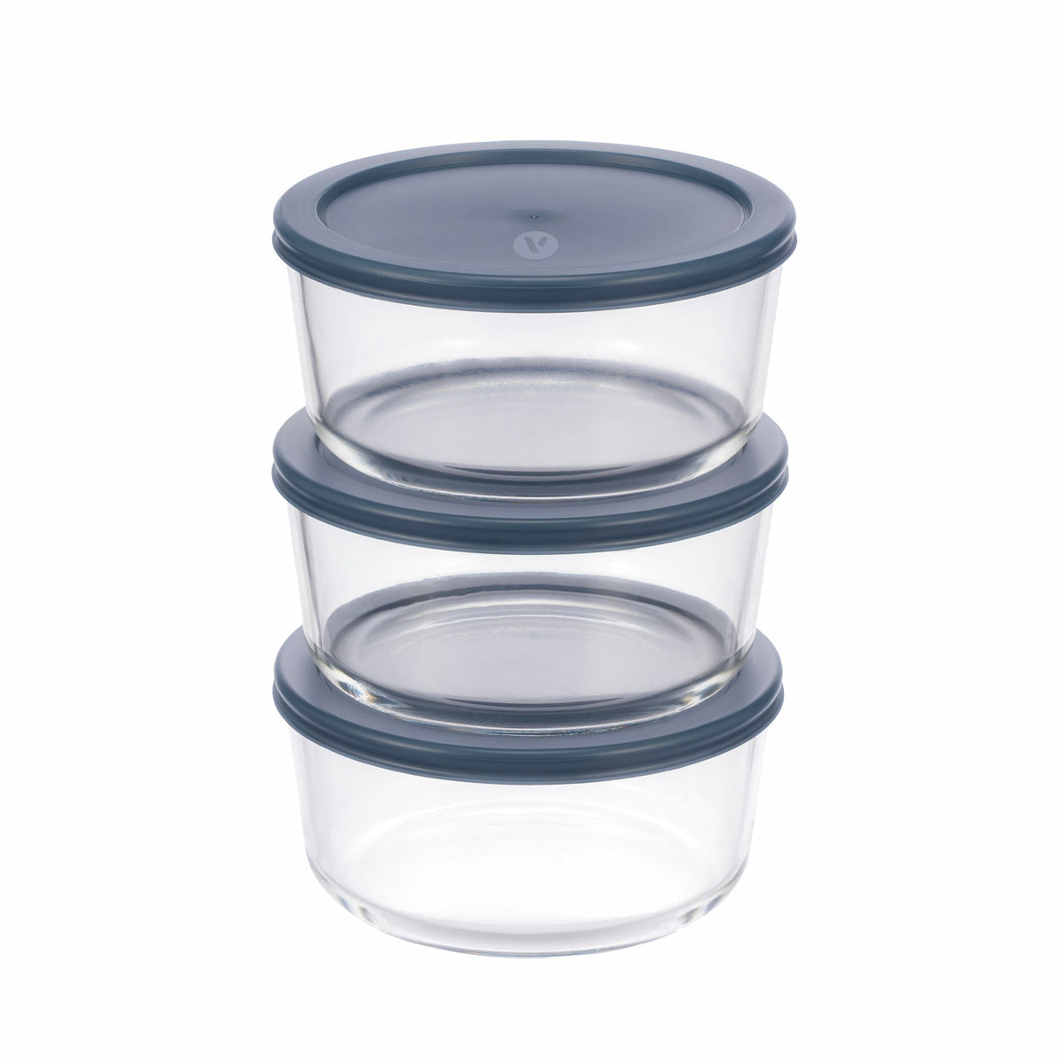 Round Glass Food Storage Container Set with Lids, 6-pc Y5V8 - product image 1