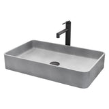 Basilica Gothic ConcretoStone Grey Bathroom Sink/Basin Set with Sterling Faucet and Rectangular Vessel M7U2 - product image 1
