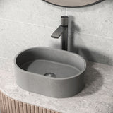 Giralda Gothic ConcretoStone 16x11-in Deep Grey Bathroom Sink/Basin with Rectangular Vessel M5X9 - product image 7