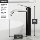 Giralda Gothic ConcretoStone Grey Bathroom Sink/Basin Set with Lexington Faucet and Oval Composite Vessel S6E4 - product image 5