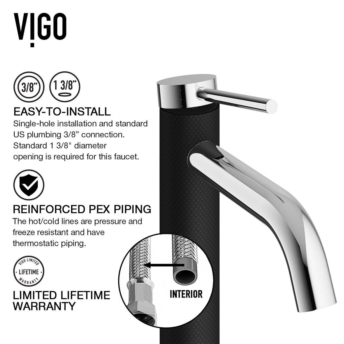 Giralda Gothic ConcretoStone Grey Bathroom Sink/Basin Set with Lexington Faucet and Oval Composite Vessel S6E4 - product image 7