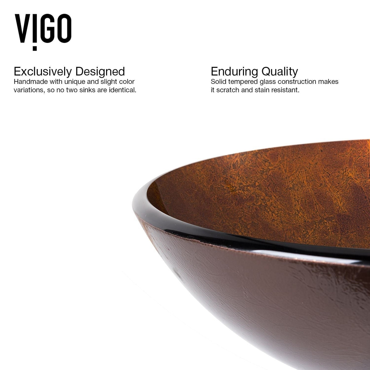 Glass Russet Brown Bathroom Sink/Basin Set with Linus Faucet and Round Vessel Z5W2 - product image 8
