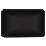 Hadyn Glass Rectangular Vessel Bathroom Sink/Basin with Rounded Edges & Deep Bowl, Black Y0F8 - product image 2