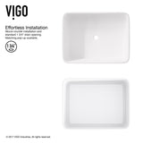 Jasmine MatteStone 18x15-in Deep White Bathroom Sink/Basin with Rectangular Vessel B5S8 - product image 2