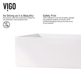 Magnolia MatteStone White Bathroom Sink/Basin Set with Apollo Faucet and Rectangular Composite Vessel Y2C6 - product image 4