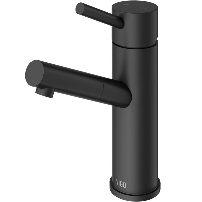 Noma Single Handle Single Hole Bathroom Sink Faucet, Matte Black M7R3