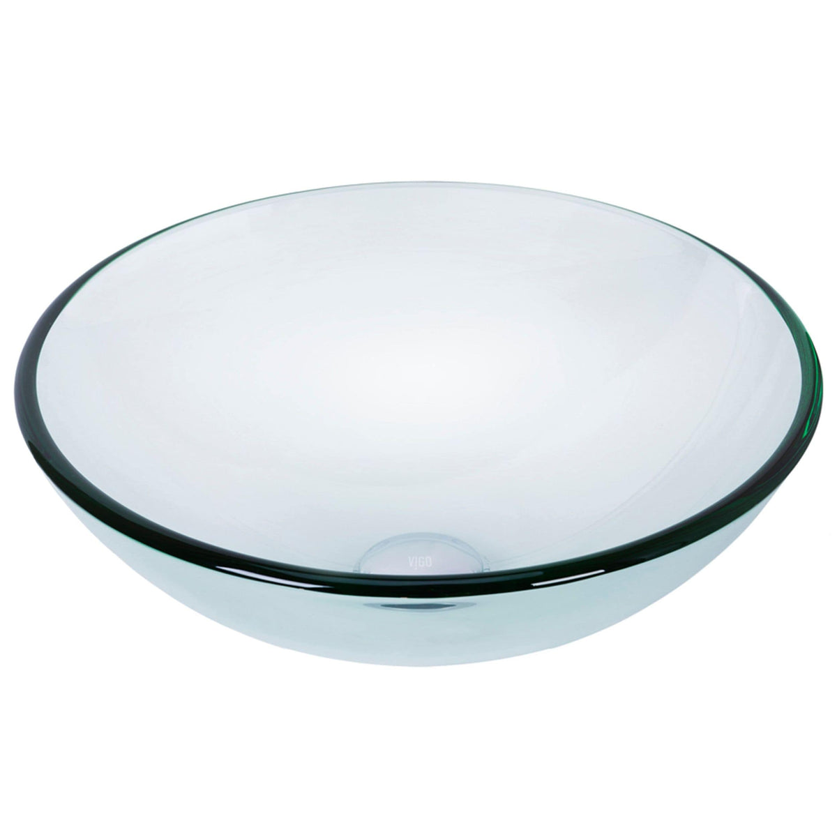 Round Glass Vessel Bathroom Sink/Basin with Repellent Seal Coating, Crystalline Q2R8 - product image 1