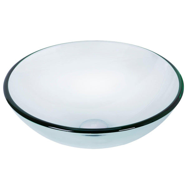 Round Glass Vessel Bathroom Sink/Basin with Repellent Seal Coating, Crystalline Q2R8