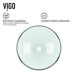 Round Glass Vessel Bathroom Sink/Basin with Repellent Seal Coating, Crystalline Q2R8 - product image 4