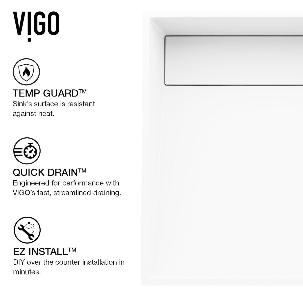Starr Modern MatteStone 15x15-in Deep White Bathroom Sink/Basin with Square Vessel L2O4 - product image 2