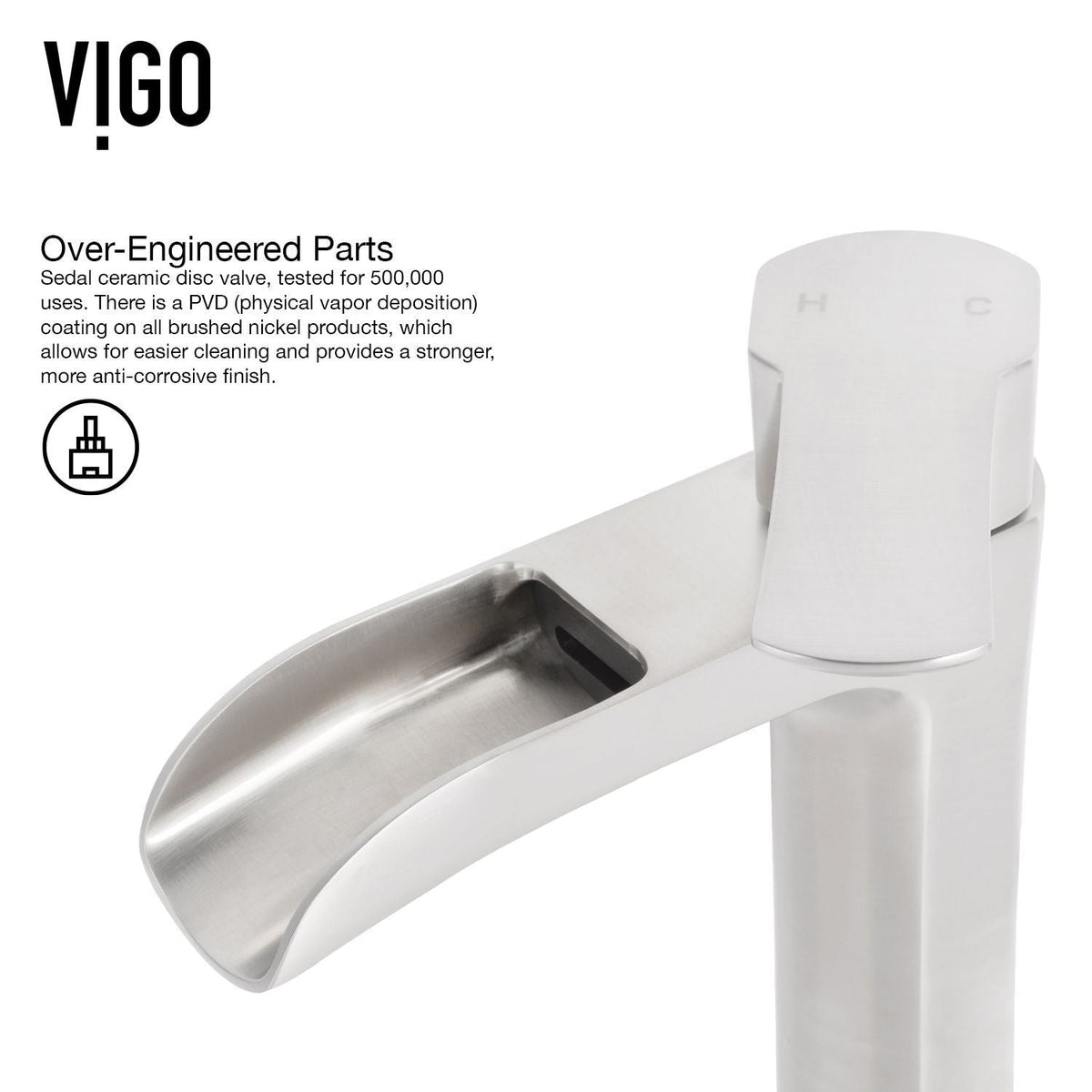 Titanium Glass Slate Grey Bathroom Sink/Basin Set with Niko Faucet and Round Vessel D5R0 - product image 5