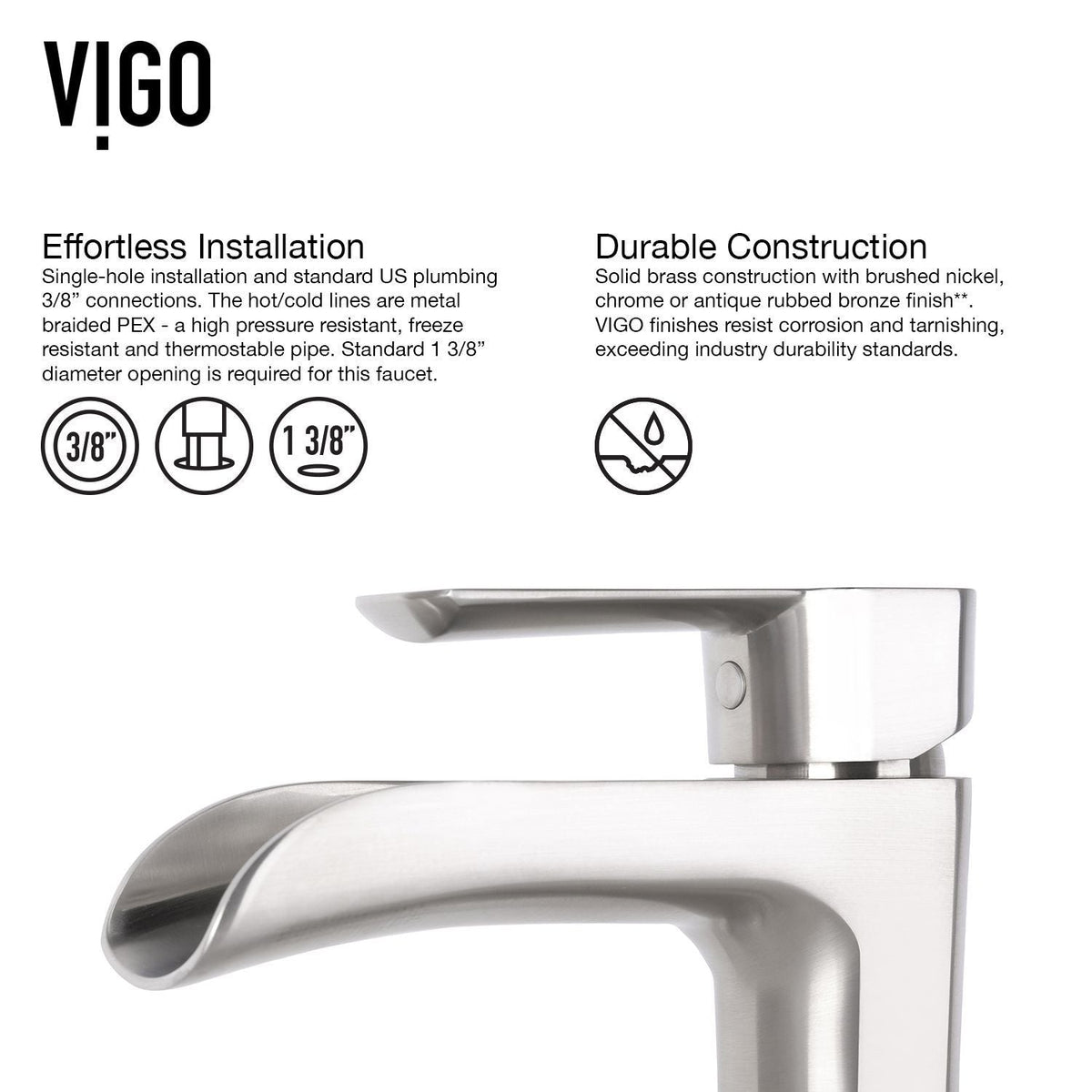 Titanium Glass Slate Grey Bathroom Sink/Basin Set with Niko Faucet and Round Vessel D5R0 - product image 7