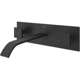 Titus Wall Mount Dual Handle Bathroom Sink Faucet, Eco-Friendly 1.2 GPM Flow Rate, Matte Black H0K4 - product image 1