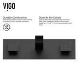 Titus Wall Mount Dual Handle Bathroom Sink Faucet, Eco-Friendly 1.2 GPM Flow Rate, Matte Black H0K4 - product image 5