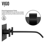 Titus Wall Mount Dual Handle Bathroom Sink Faucet, Eco-Friendly 1.2 GPM Flow Rate, Matte Black H0K4 - product image 7