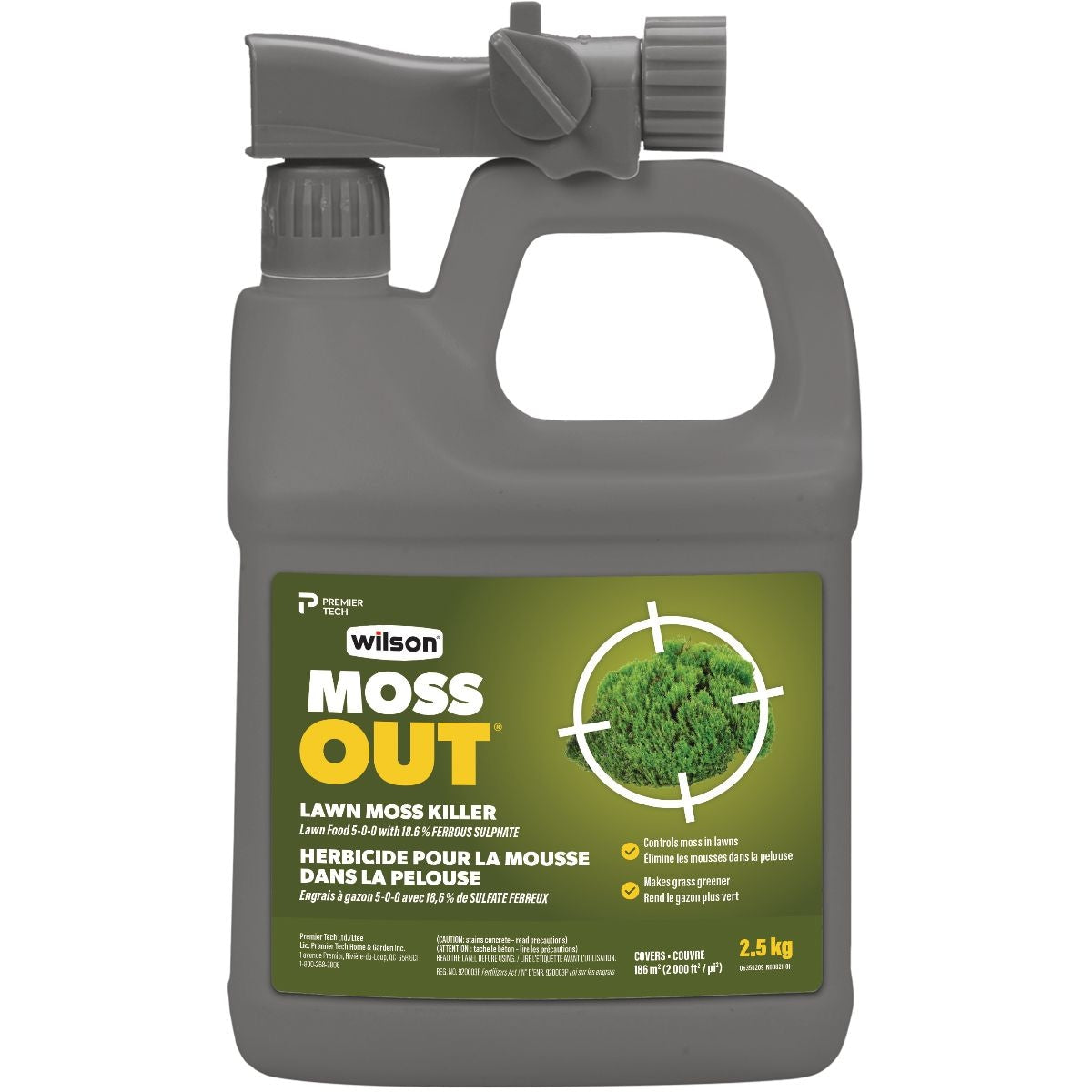 MossOut Moss Killer with Lawn Food 5-0-0, 2.5-kg C3L7 - product image 1