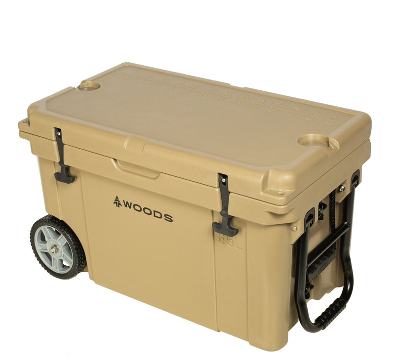 ARCTIC Wheeled Roto-Moulded Cooler with Handle, 65-L, Tan X9A2